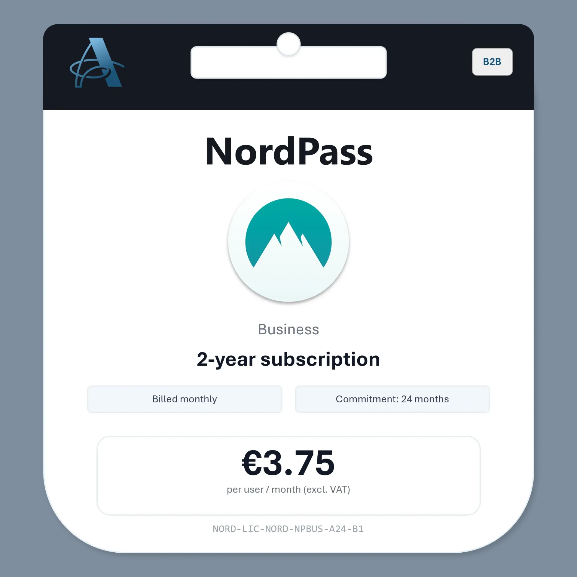 [NORD-LIC-NORD-NPBUS-A24-B1] NordPass Business - 2-year subscription (per user, billed monthly)